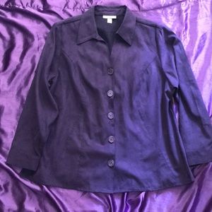Dressbarn Micro Suede Shirt